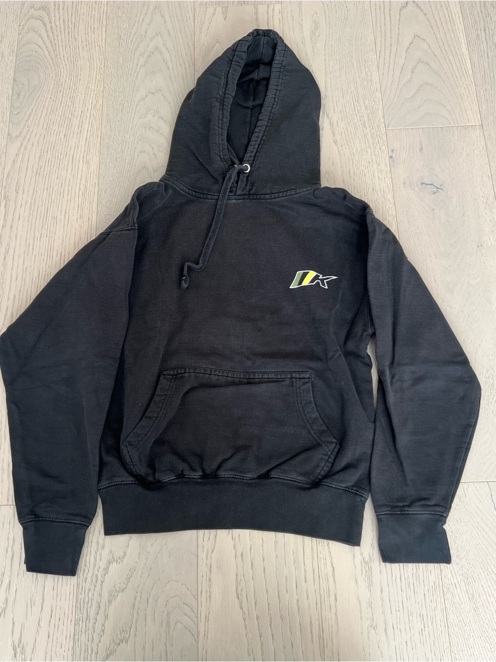 Black Kids Hooded Sweatshirt with Small Chest Logo